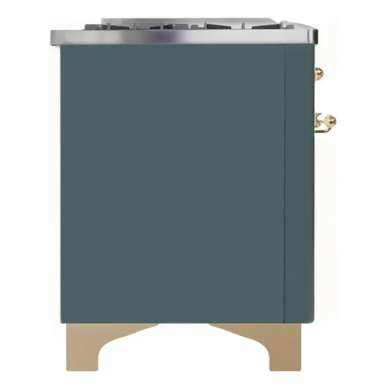 Majestic II Series 60 inch Freestanding Dual Fuel Range with Natural Gas, 9 Sealed Brass Burners, Double Ovens, 5.02 cu. ft. Total Oven Capacity, Griddle, Convection Oven, Continuous Grates,  UM15FDNS3BGG