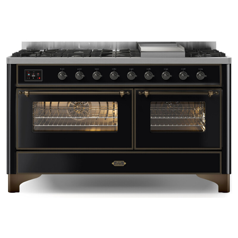 Majestic II Series 60" Dual Fuel Natural Gas Freestanding Range UM15FDNS3AWB