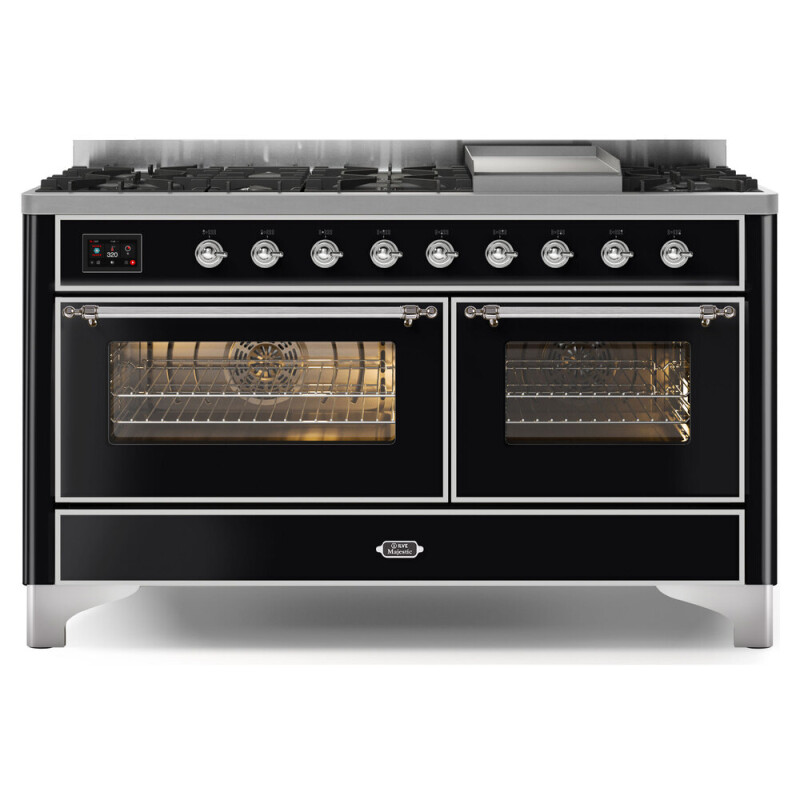 Majestic II Series 60" Dual Fuel Natural Gas Freestanding Range UM15FDNS3BKC