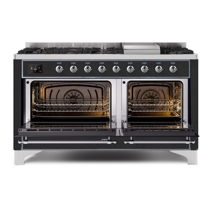 Majestic II Series 60" Dual Fuel Natural Gas Freestanding Range UM15FDNS3BKC