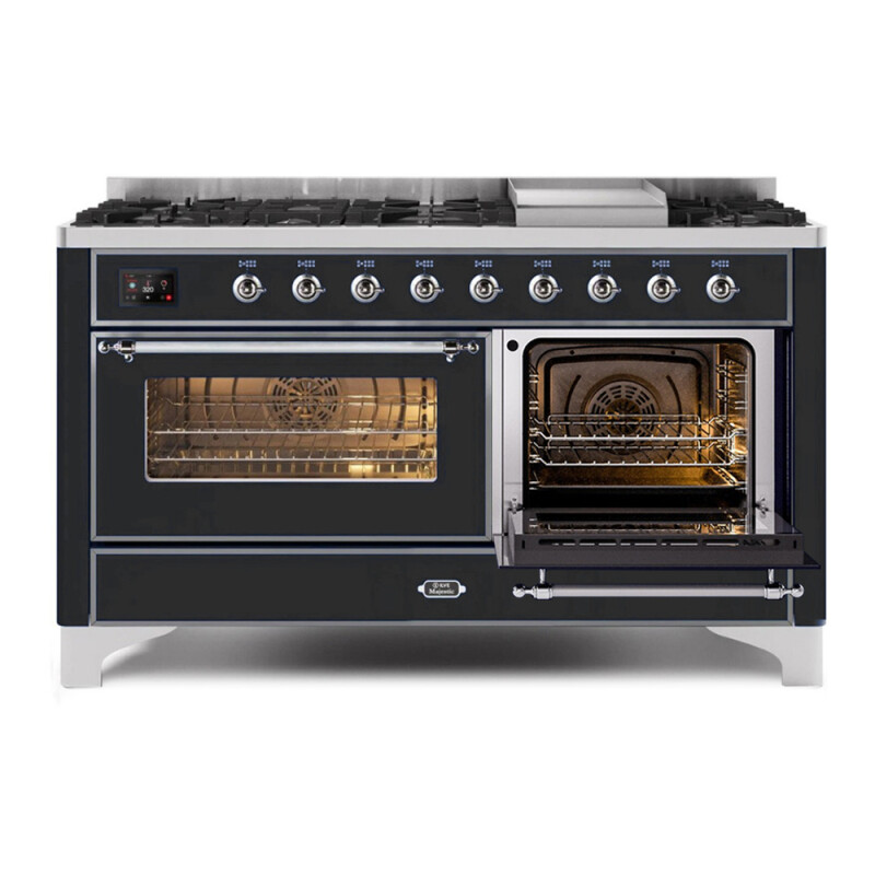 Majestic II Series 60" Dual Fuel Natural Gas Freestanding Range UM15FDNS3BKC