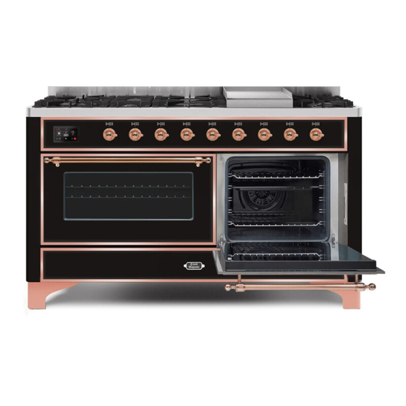 Majestic II Series 60" Dual Fuel Natural Gas Freestanding Range UM15FDNS3BKP