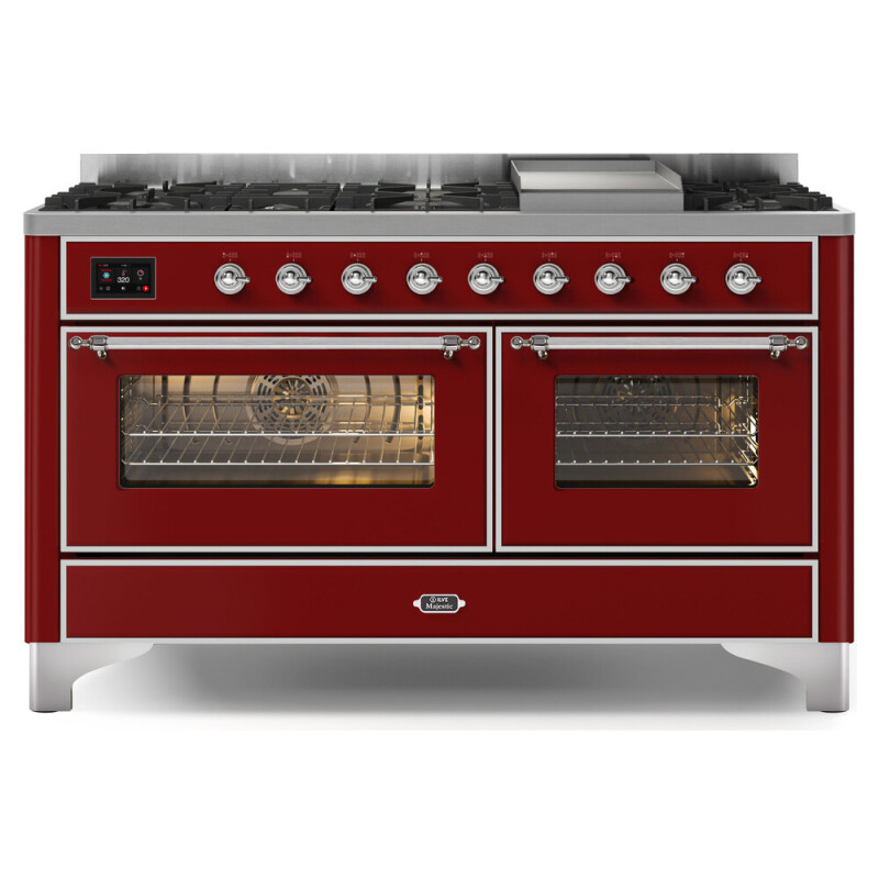 Majestic II Series 60" Dual Fuel Natural Gas Freestanding Range UM15FDNS3BKC