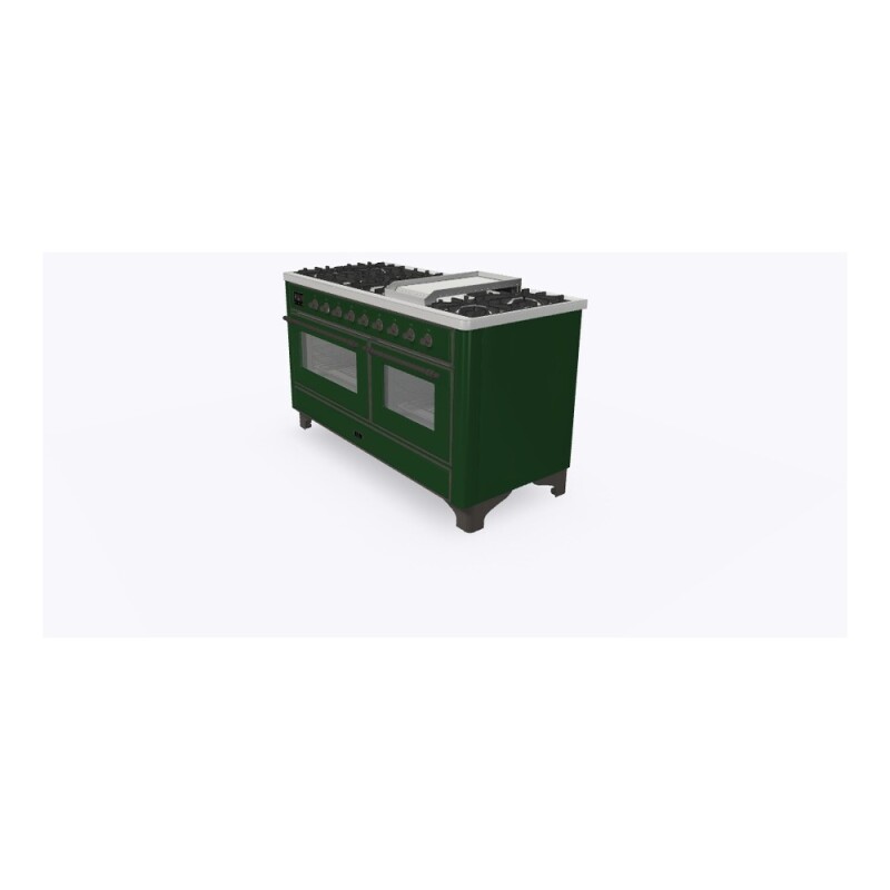 Majestic II Series 60" Dual Fuel Natural Gas Freestanding Range UM15FDNS3EGB