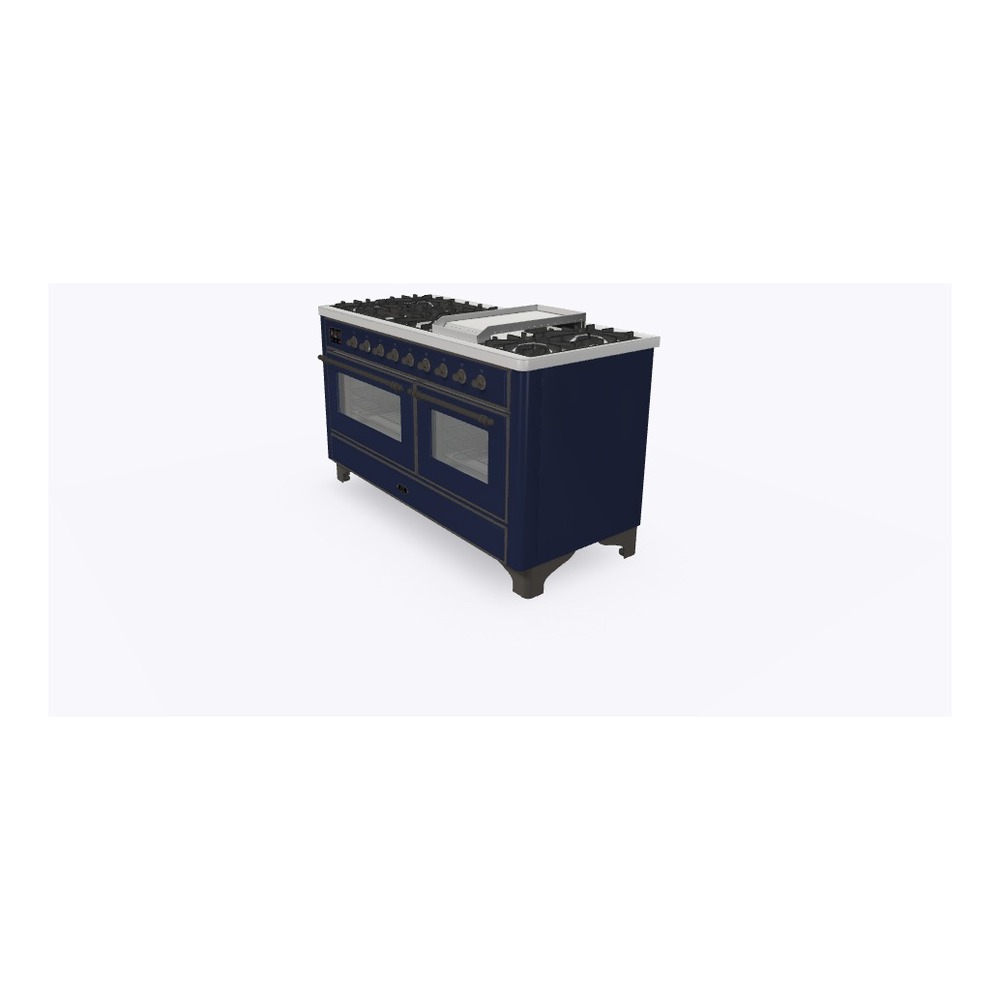 Majestic II Series 60" Dual Fuel Natural Gas Freestanding Range UM15FDNS3MBB