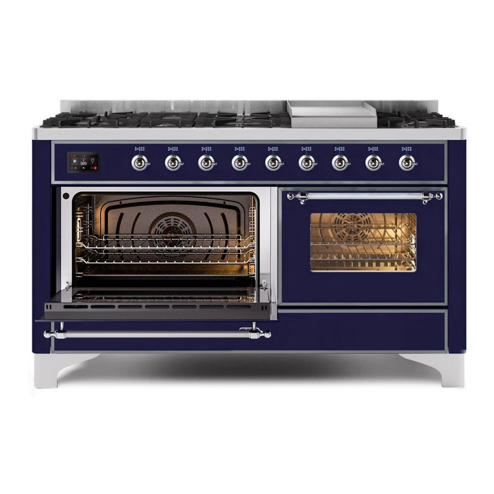 Majestic II Series 60" Dual Fuel Natural Gas Freestanding Range UM15FDNS3MBC