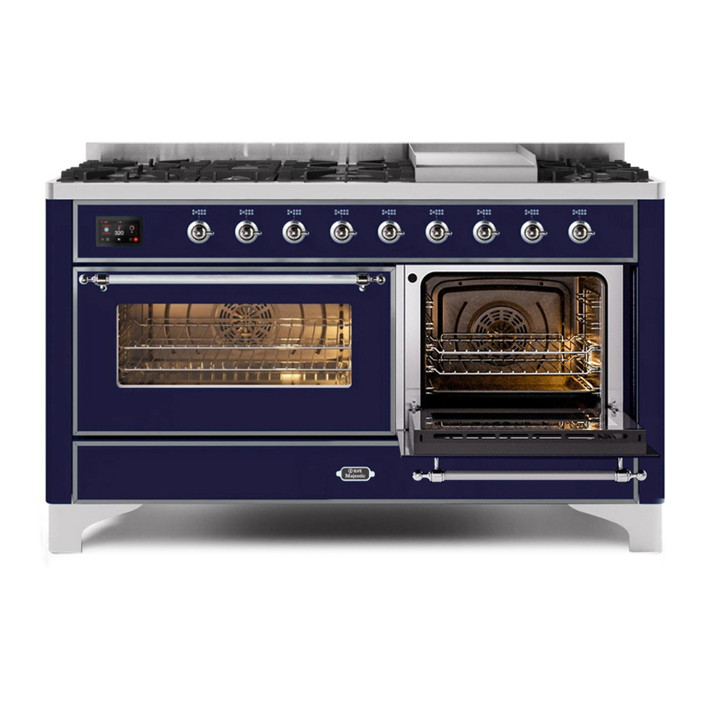 Majestic II Series 60" Dual Fuel Natural Gas Freestanding Range UM15FDNS3MBC