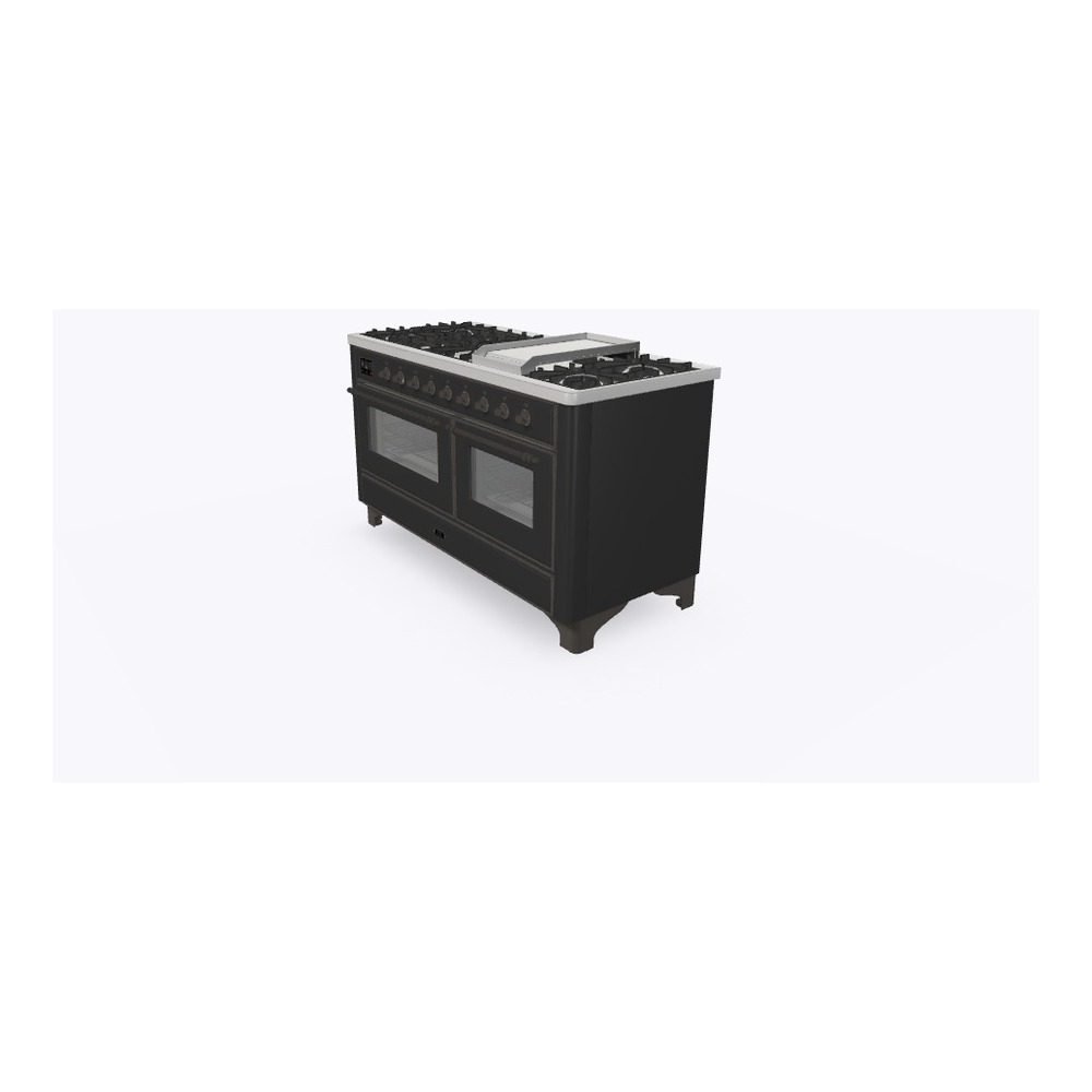 Majestic II Series 60" Dual Fuel Natural Gas Freestanding Range UM15FDNS3MGB