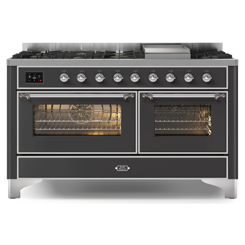 Majestic II Series 60" Dual Fuel Natural Gas Freestanding Range UM15FDNS3BKC