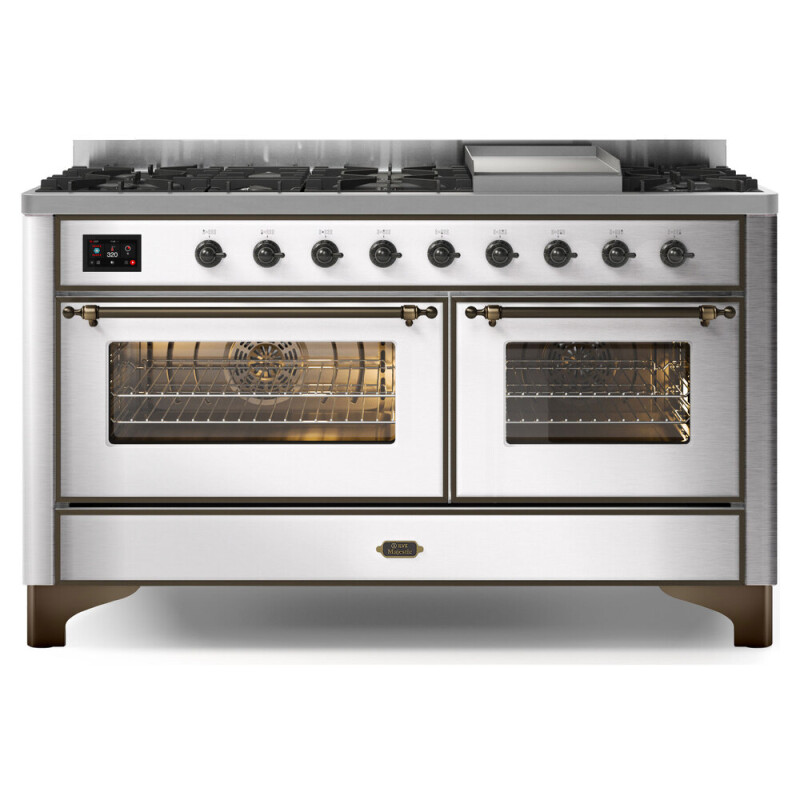 Majestic II Series 60" Dual Fuel Natural Gas Freestanding Range UM15FDNS3AWB