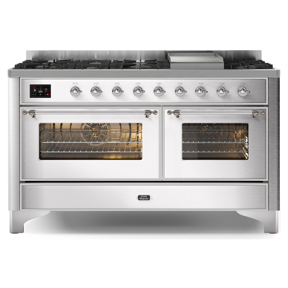 Majestic II Series 60" Dual Fuel Natural Gas Freestanding Range UM15FDNS3BKC