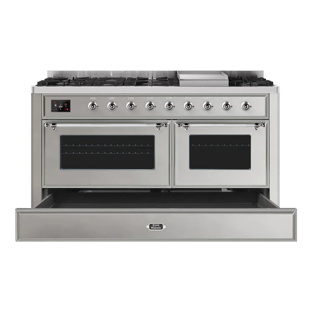 Majestic II Series 60" Dual Fuel Natural Gas Freestanding Range UM15FDNS3SSC