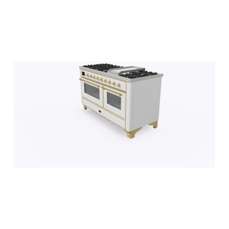 Majestic II Series 60" Dual Fuel Natural Gas Freestanding Range UM15FDNS3WHG