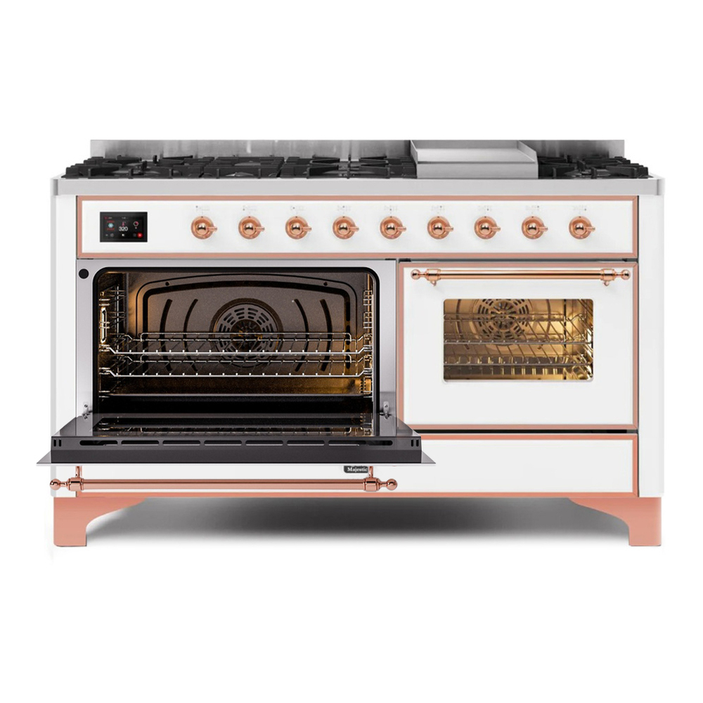 Majestic II Series 60" Dual Fuel Natural Gas Freestanding Range UM15FDNS3WHP