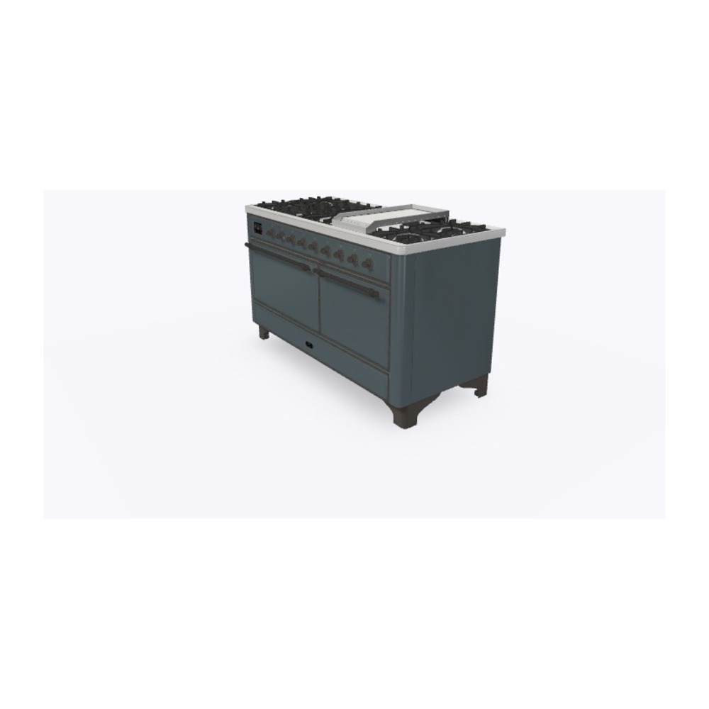 Majestic II Series 60" Dual Fuel Natural Gas Freestanding Range UM15FDQNS3BGB