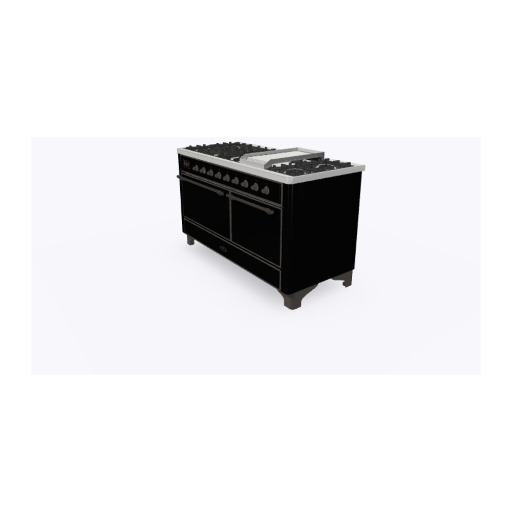 Majestic II Series 60" Dual Fuel Natural Gas Freestanding Range UM15FDQNS3BKB
