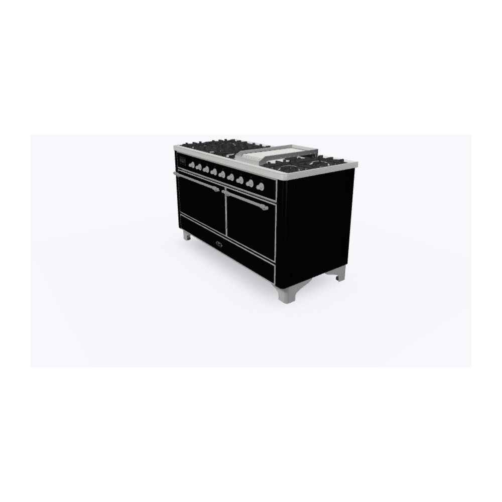 Majestic II Series 60" Dual Fuel Liquid Propane Freestanding Range UM15FDQNS3BKCLP