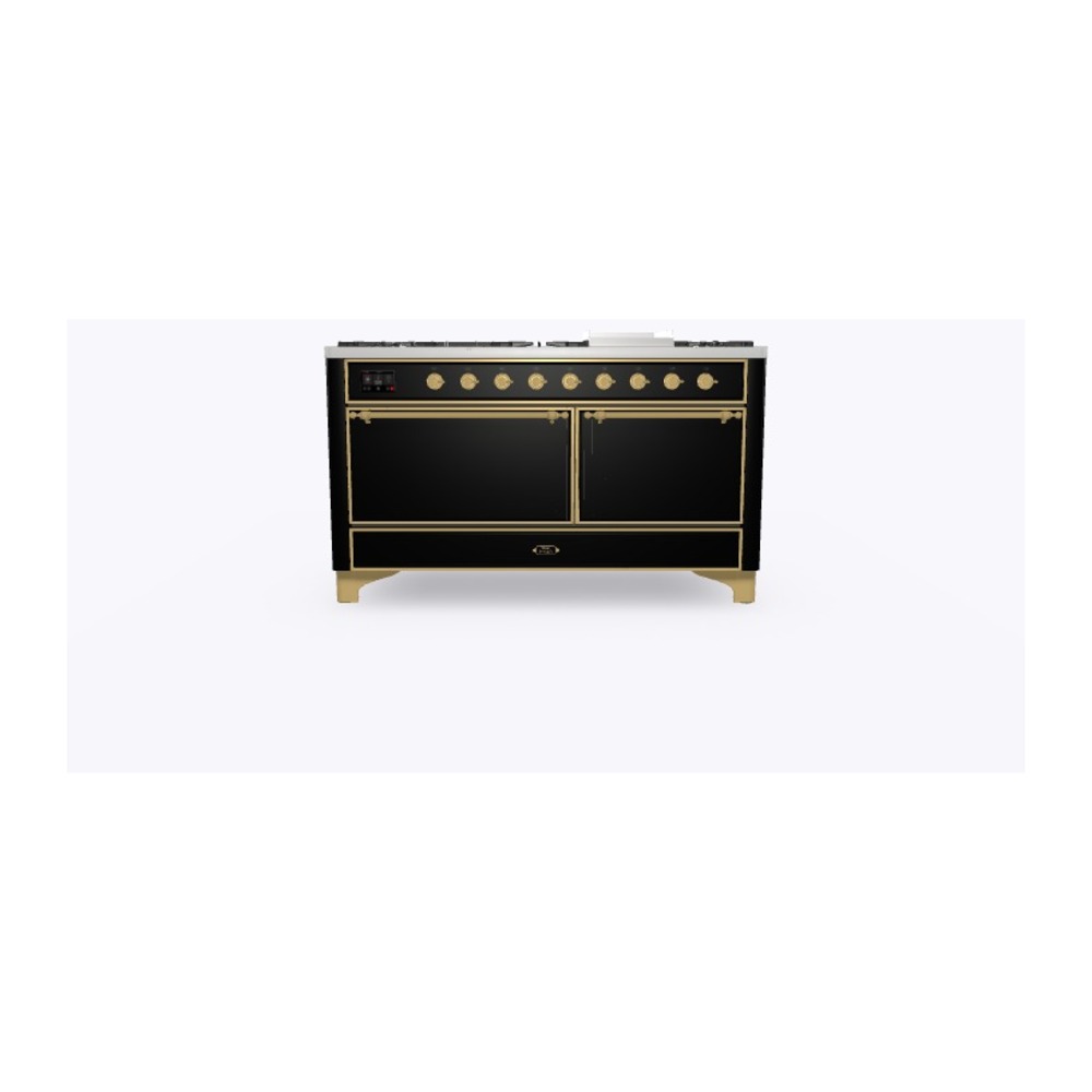 Majestic II Series 60" Dual Fuel Natural Gas Freestanding Range UM15FDQNS3BKG