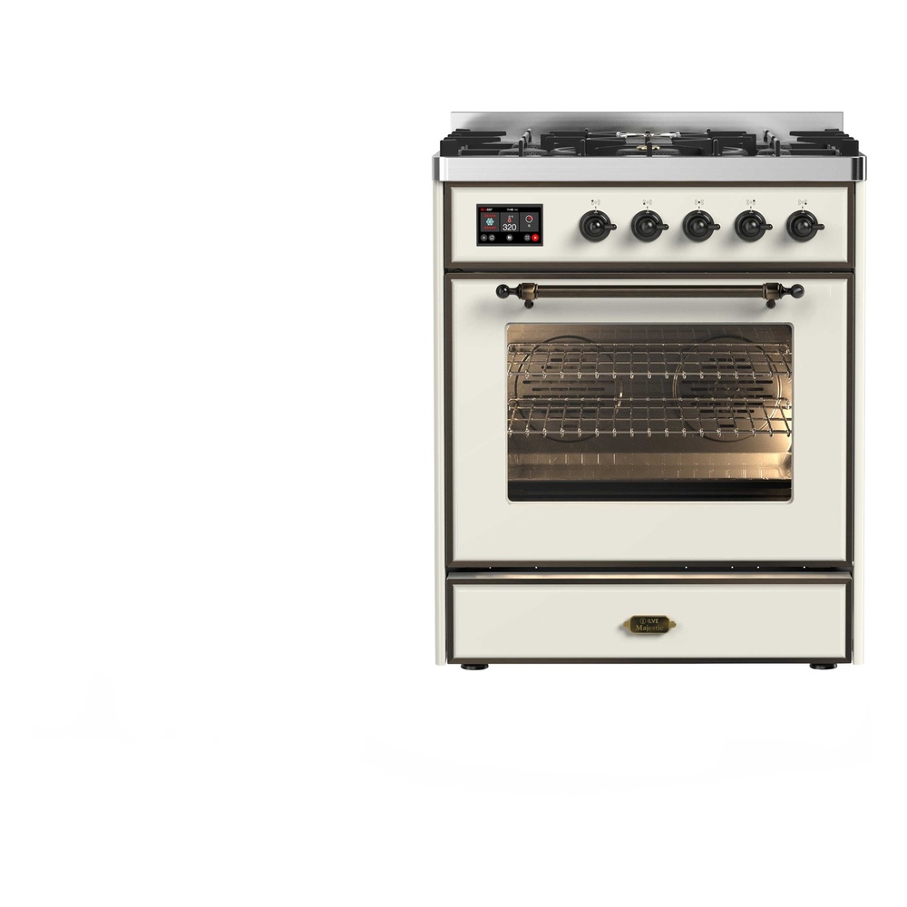 Majestic II Series 30" Dual Fuel Liquid Propane Freestanding Range UM30DNE3WHBLP
