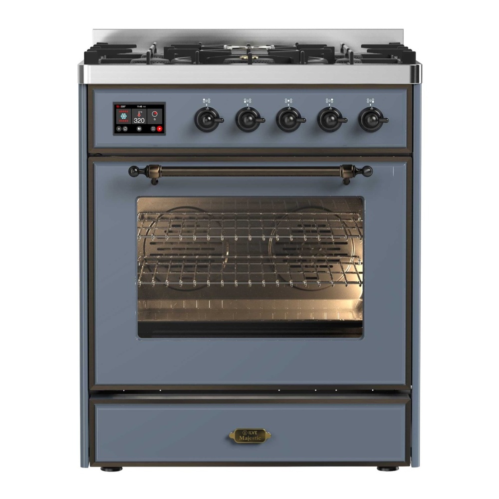 Majestic II Series 30" Dual Fuel Liquid Propane Freestanding Range UM30DNE3WHBLP