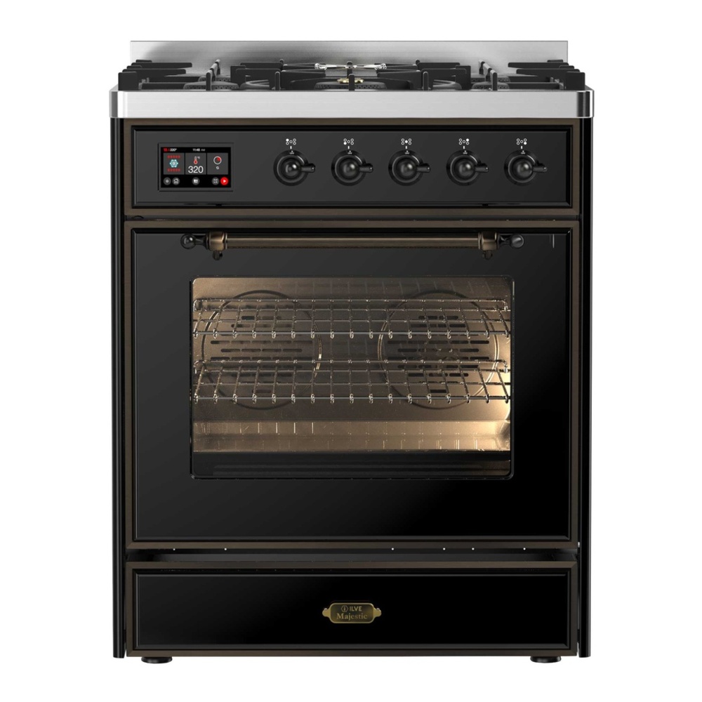 Majestic II Series 30" Dual Fuel Liquid Propane Freestanding Range UM30DNE3WHBLP