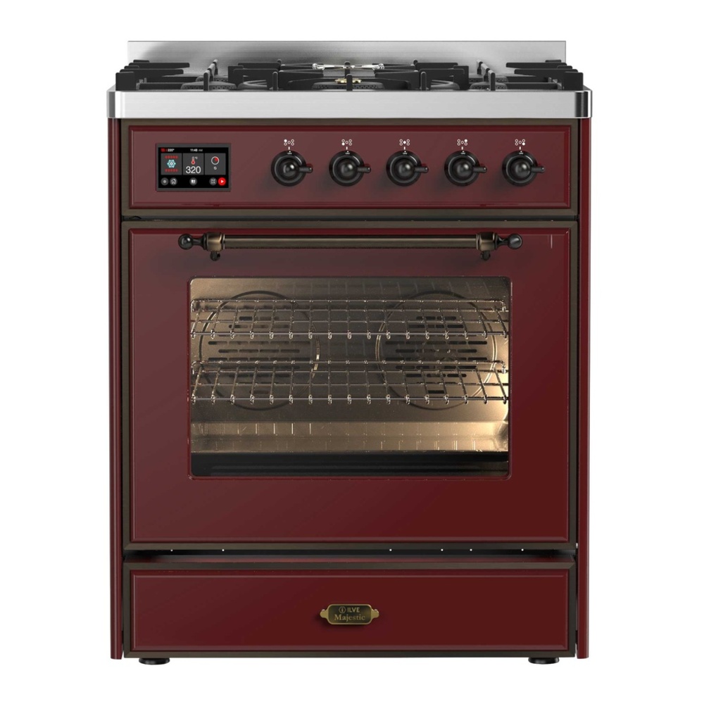 Majestic II Series 30" Dual Fuel Liquid Propane Freestanding Range UM30DNE3WHBLP