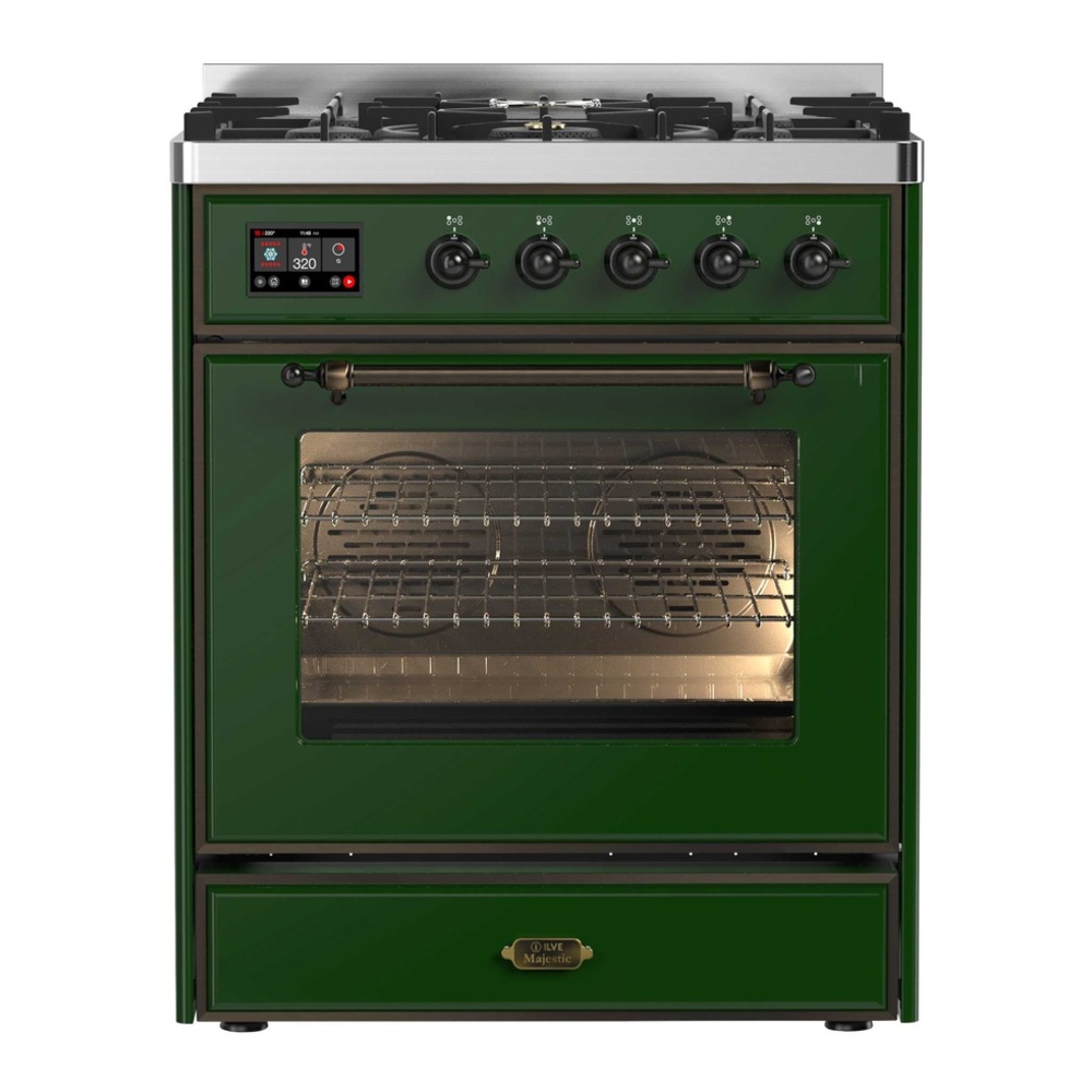 Majestic II Series 30" Dual Fuel Liquid Propane Freestanding Range UM30DNE3WHBLP