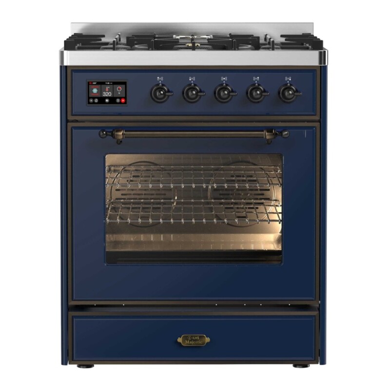 Majestic II Series 30" Dual Fuel Liquid Propane Freestanding Range UM30DNE3WHBLP