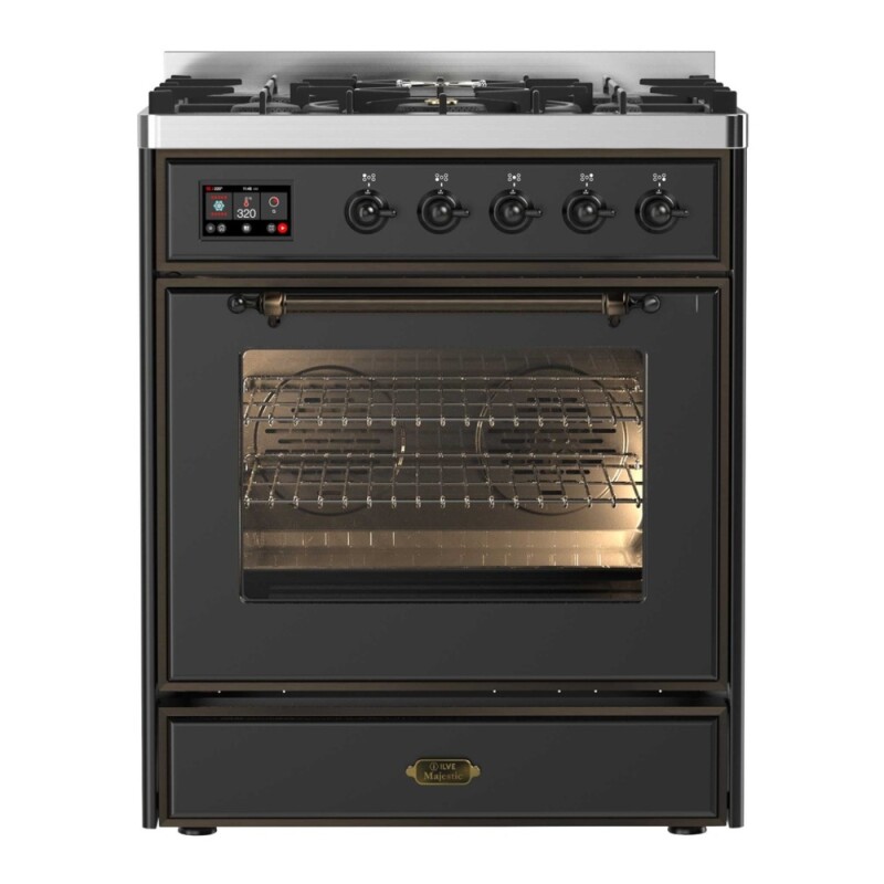Majestic II Series 30" Dual Fuel Liquid Propane Freestanding Range UM30DNE3WHBLP