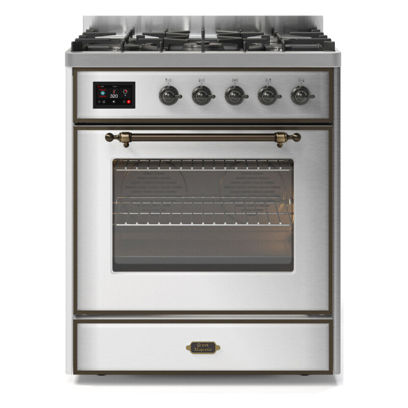 Majestic II Series 30" Dual Fuel Liquid Propane Freestanding Range UM30DNE3WHBLP