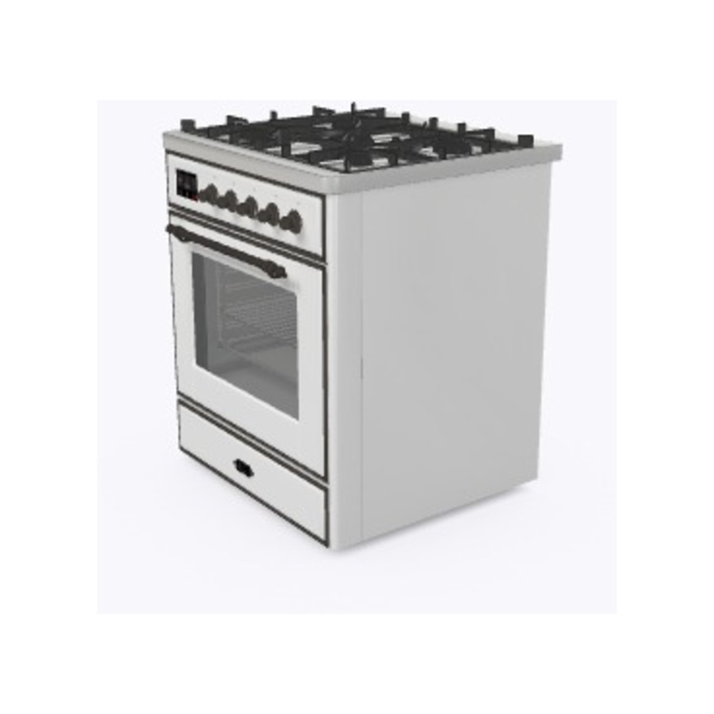 Majestic II Series 30" Dual Fuel Liquid Propane Freestanding Range UM30DNE3WHBLP