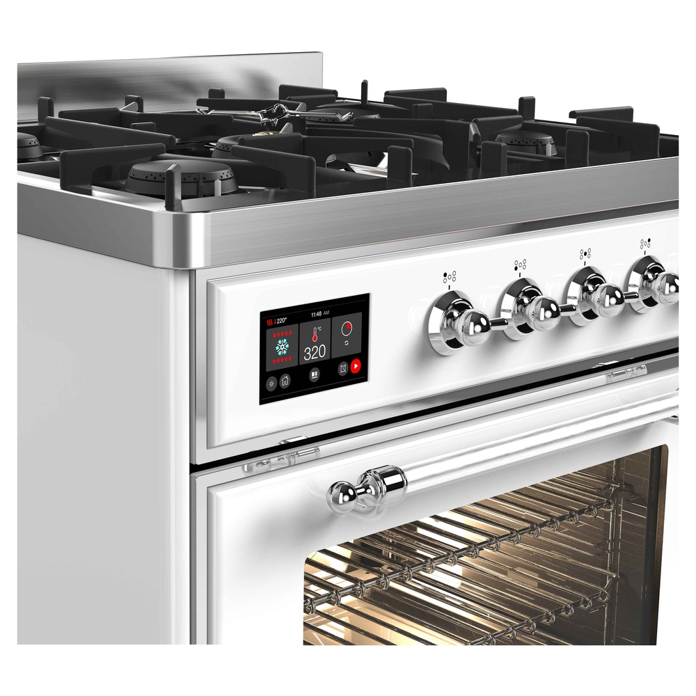 Majestic II Series 30" Dual Fuel Natural Gas Freestanding Range UM30DNE3WHC