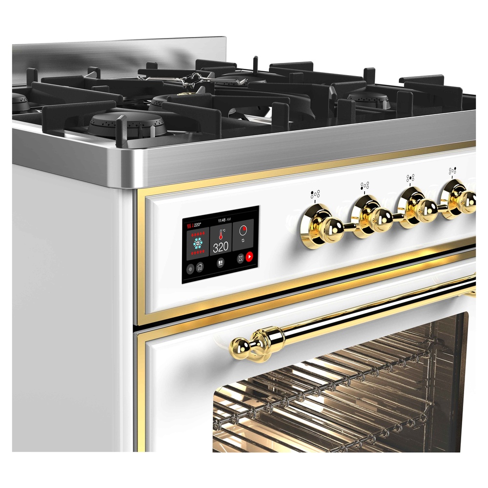Majestic II Series 30" Dual Fuel Natural Gas Freestanding Range UM30DNE3WHG