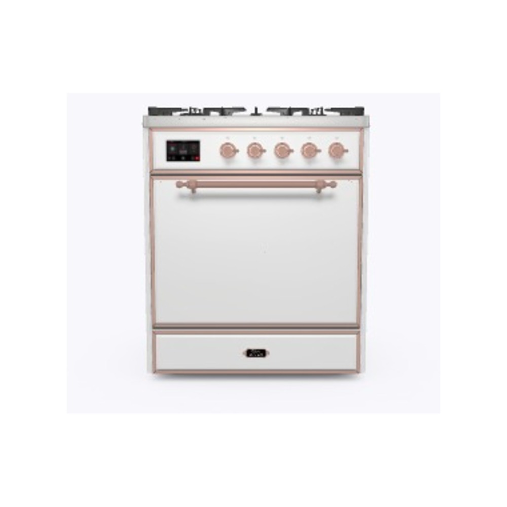 Majestic II 30 UM30DQNE3RAP Freestanding Dual Fuel Range with 5 Sealed Burners Single Oven with Solid Door with Copper knobs UM30DQNE3RAPLP