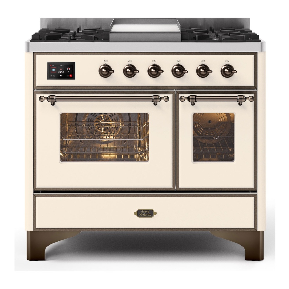 Majestic II Series 40" Dual Fuel Liquid Propane Freestanding Range UMD10FDNS3AWBLP