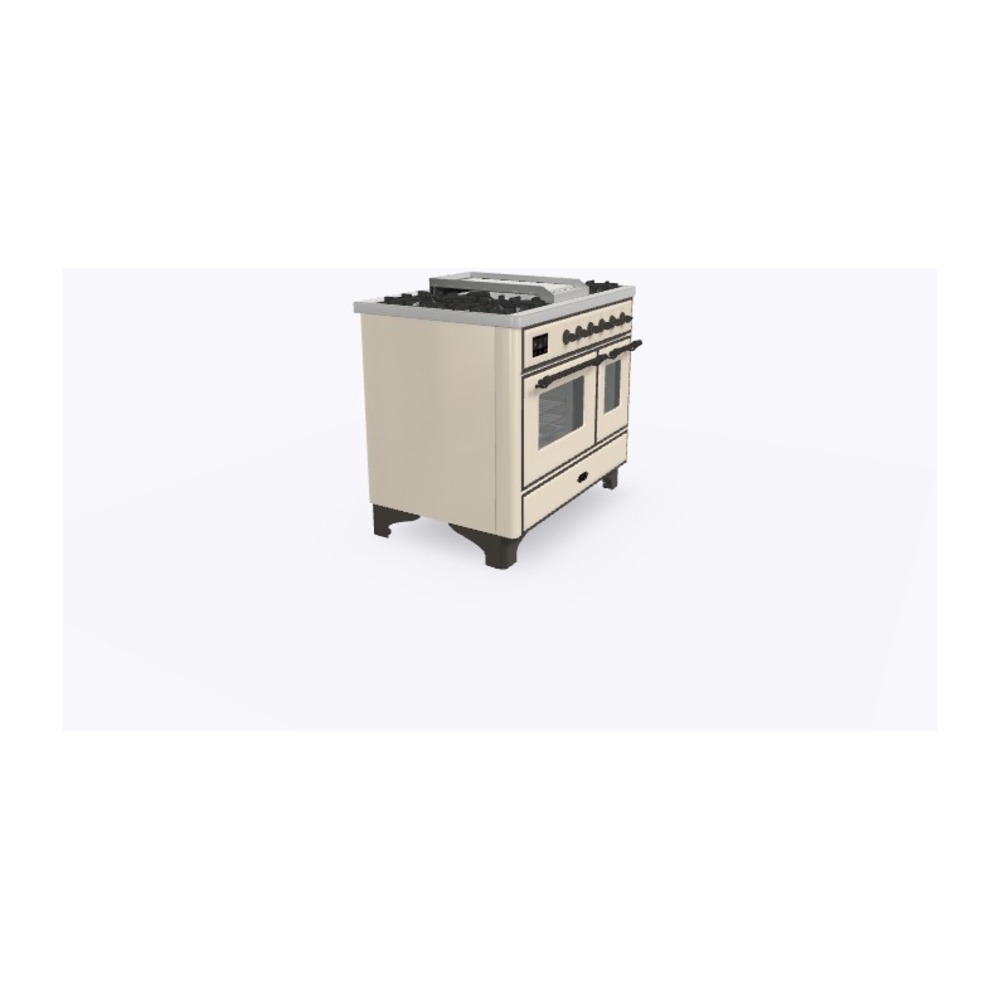 Majestic II Series 40" Dual Fuel Liquid Propane Freestanding Range UMD10FDNS3AWBLP