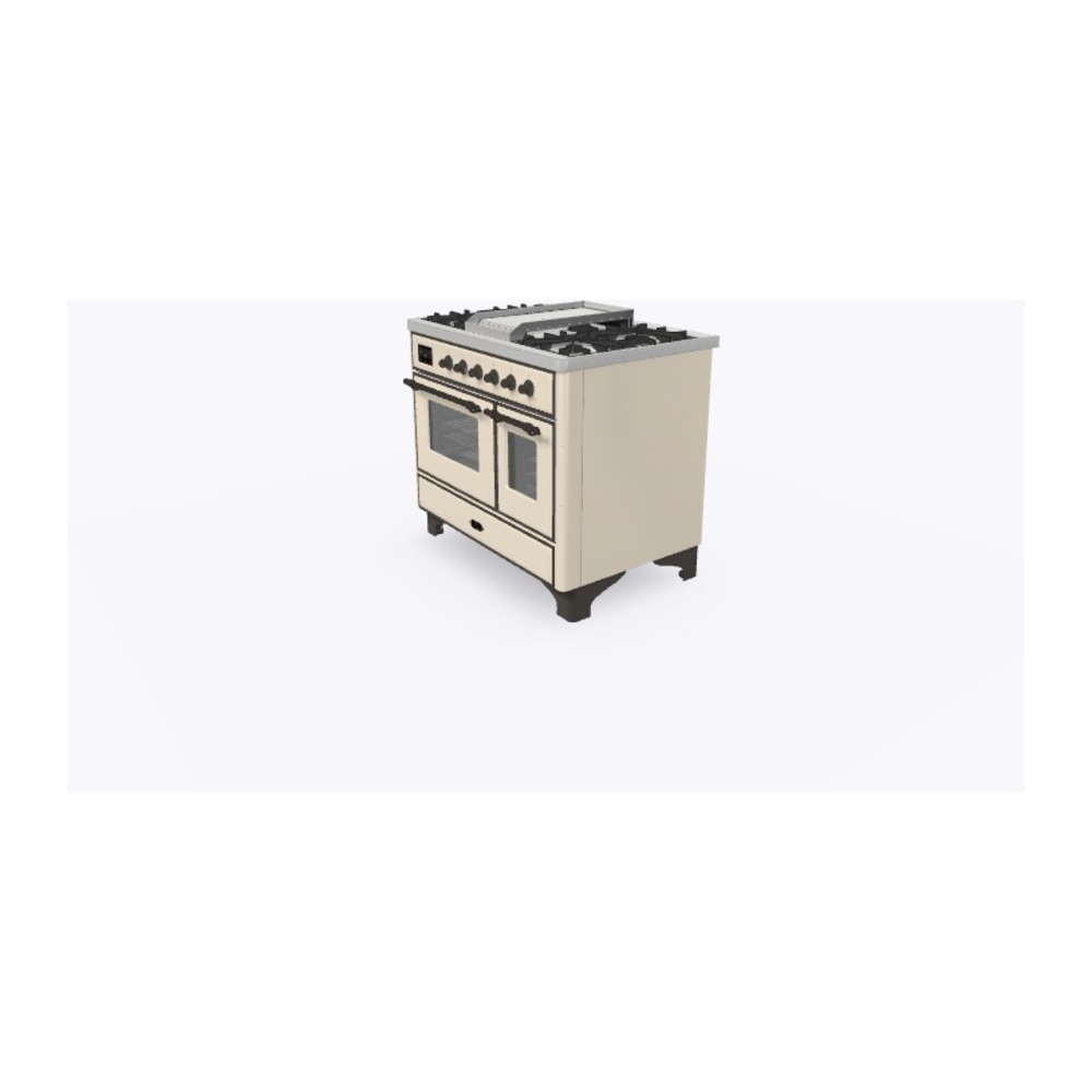 Majestic II Series 40" Dual Fuel Liquid Propane Freestanding Range UMD10FDNS3AWBLP