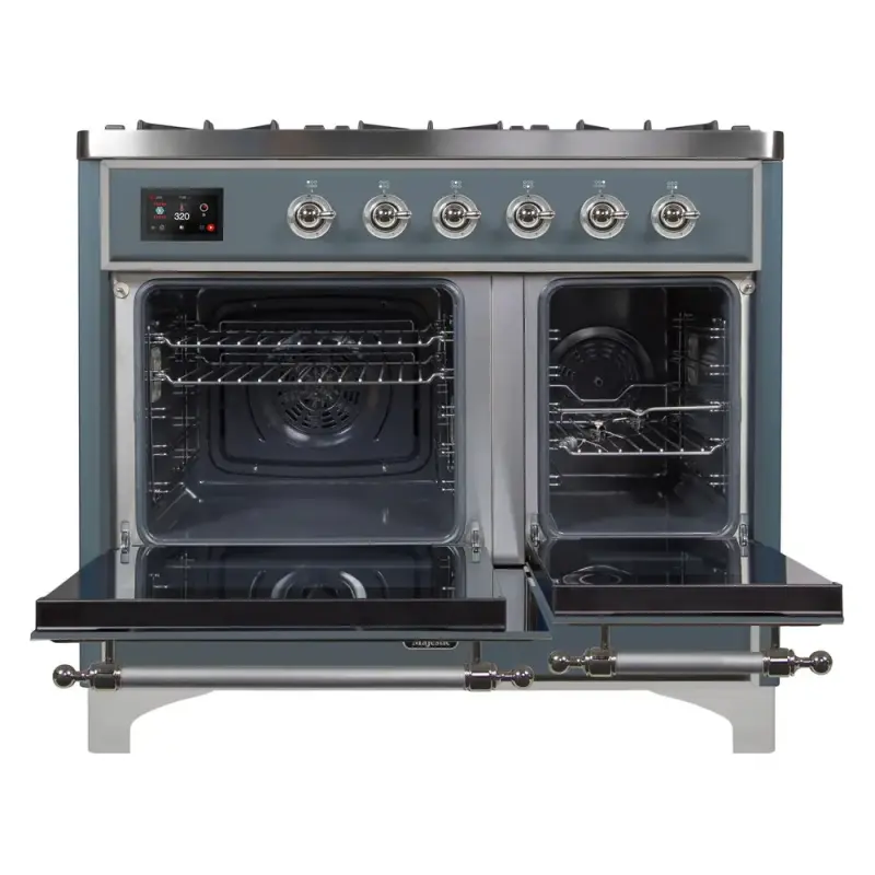 Majestic II Series 40 inch Freestanding Dual Fuel Range with Natural Gas, 6 Sealed Brass Burners, Double Ovens, 3.82 cu. ft. Total Oven Capacity, Griddle, Convection Oven, Continuous Grates,  UMD10FDNS3BGC