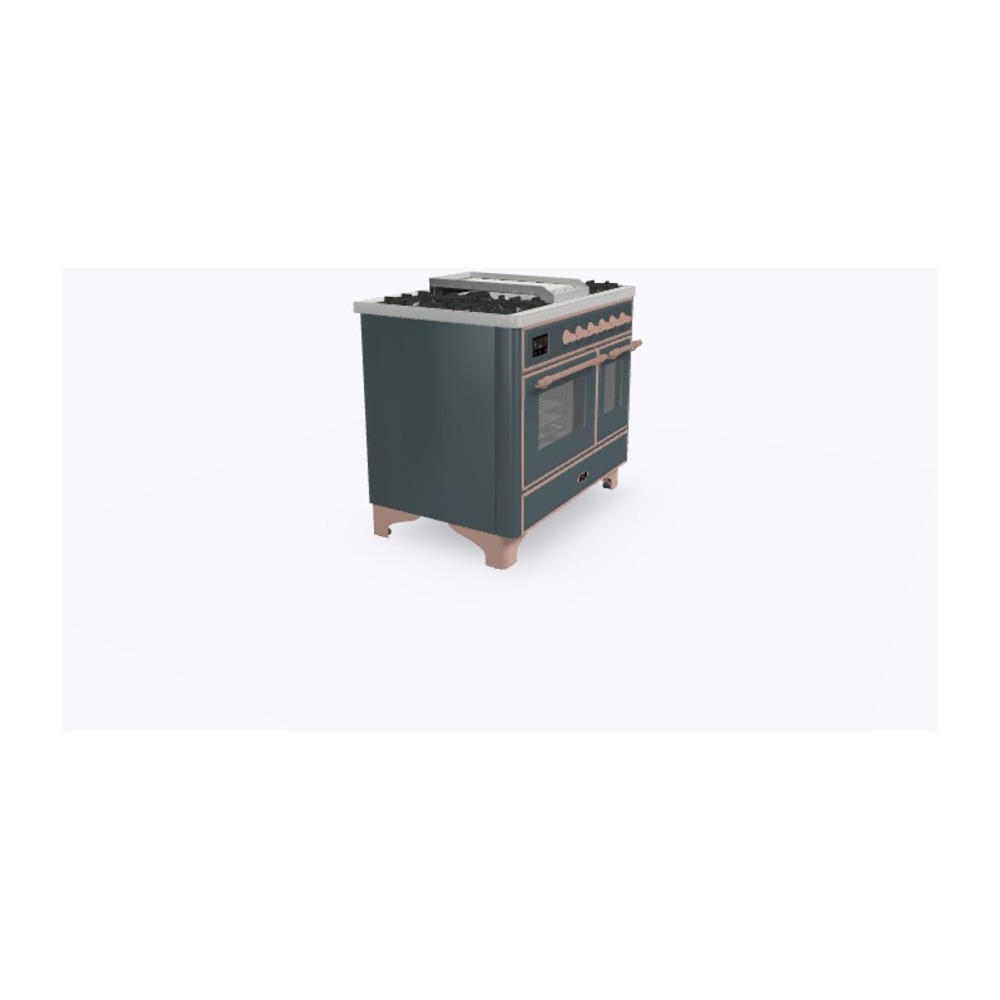 Majestic II Series 40" Dual Fuel Liquid Propane Freestanding Range UMD10FDNS3BGPLP