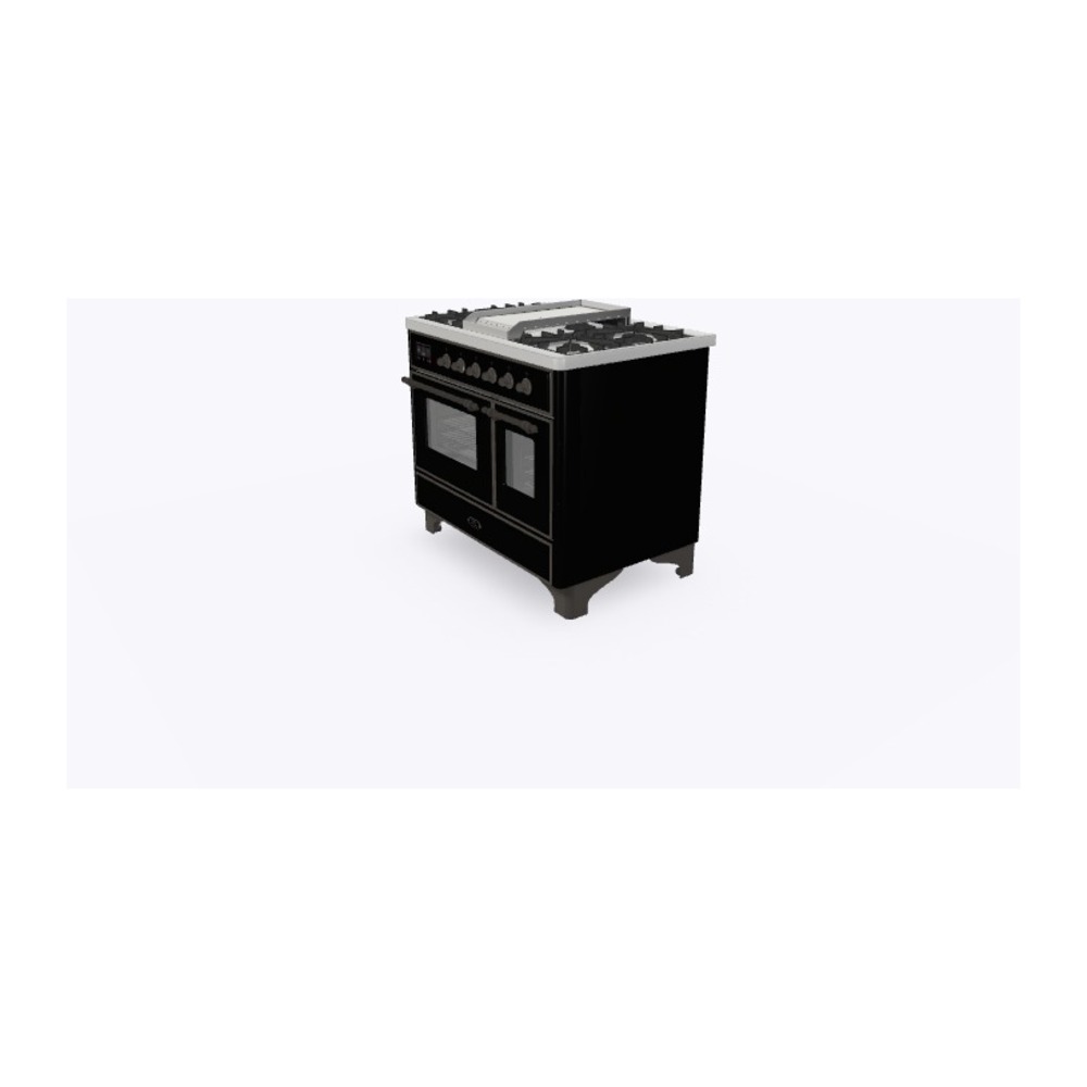 Majestic II Series 40" Dual Fuel Liquid Propane Freestanding Range UMD10FDNS3BKBLP