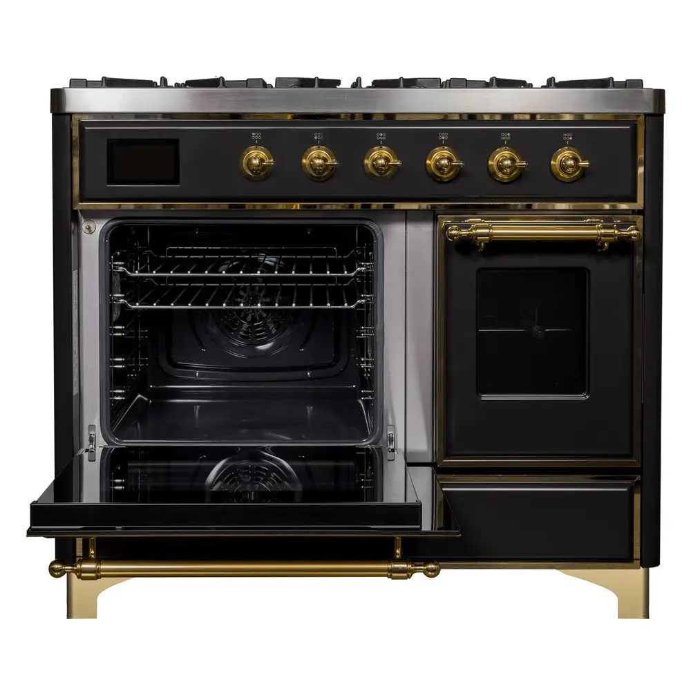 Majestic II Series 40" Dual Fuel Liquid Propane Freestanding Range UMD10FDNS3BKGLP