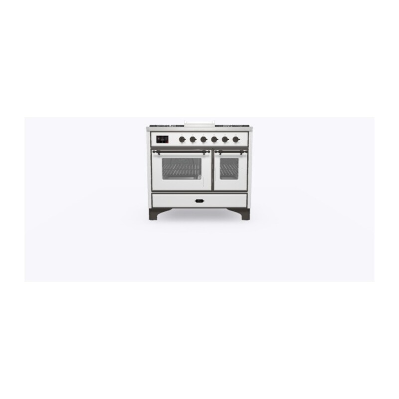 Majestic II 40 UMD10FDNS3RAB Freestanding Dual Fuel Range with 6 Sealed Burners with Griddle Double Oven with Triple Glass Door with Bronze knobs UMD10FDNS3RABLP