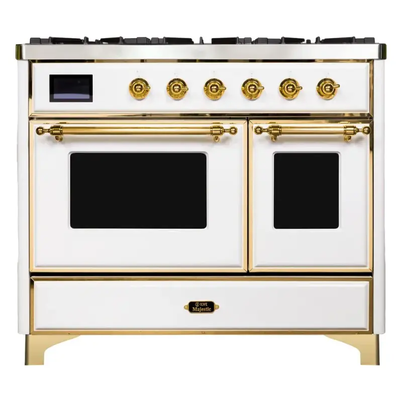 Majestic II Series 40" Dual Fuel Natural Gas Freestanding Range UMD10FDNS3WHG