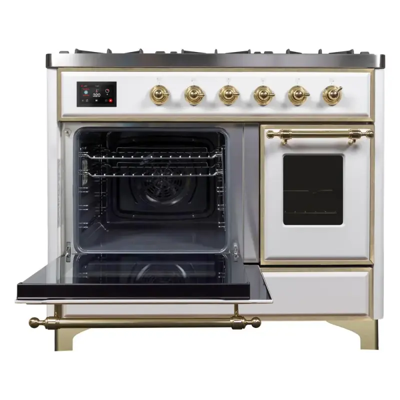 Majestic II Series 40" Dual Fuel Liquid Propane Freestanding Range UMD10FDNS3WHGLP