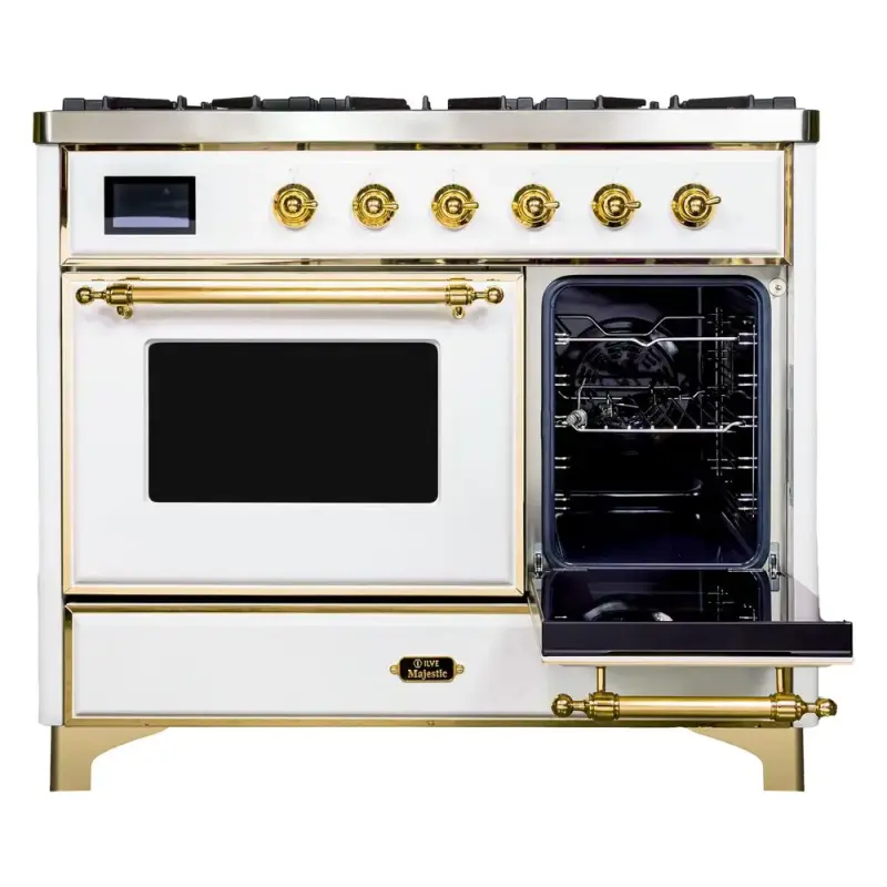 Majestic II Series 40" Dual Fuel Liquid Propane Freestanding Range UMD10FDNS3WHGLP