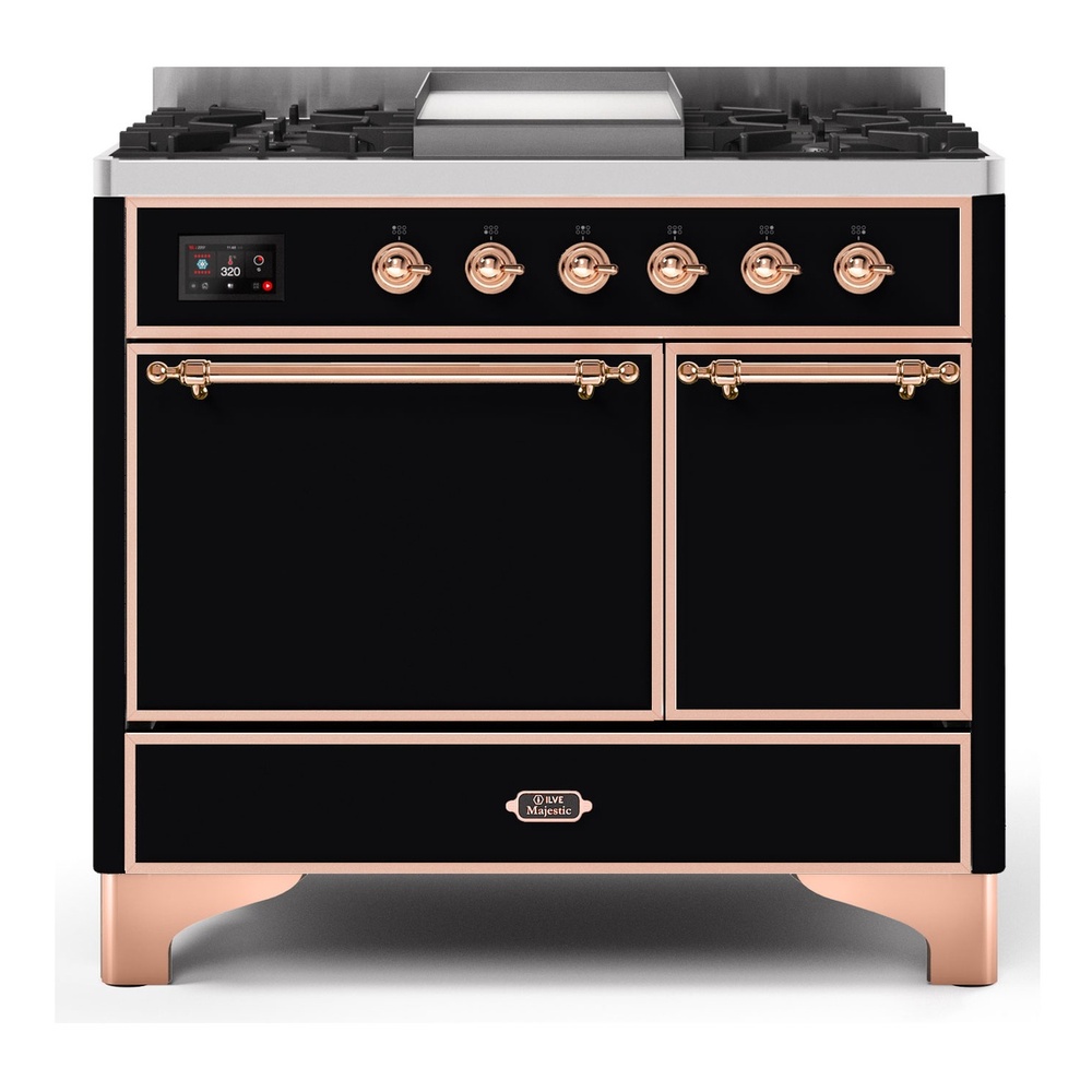 Majestic II Series 40" Dual Fuel Natural Gas Freestanding Range UMD10FDQNS3BKP