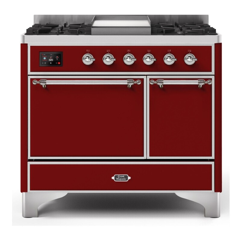 Majestic II Series 40" Dual Fuel Natural Gas Freestanding Range UMD10FDQNS3MBC