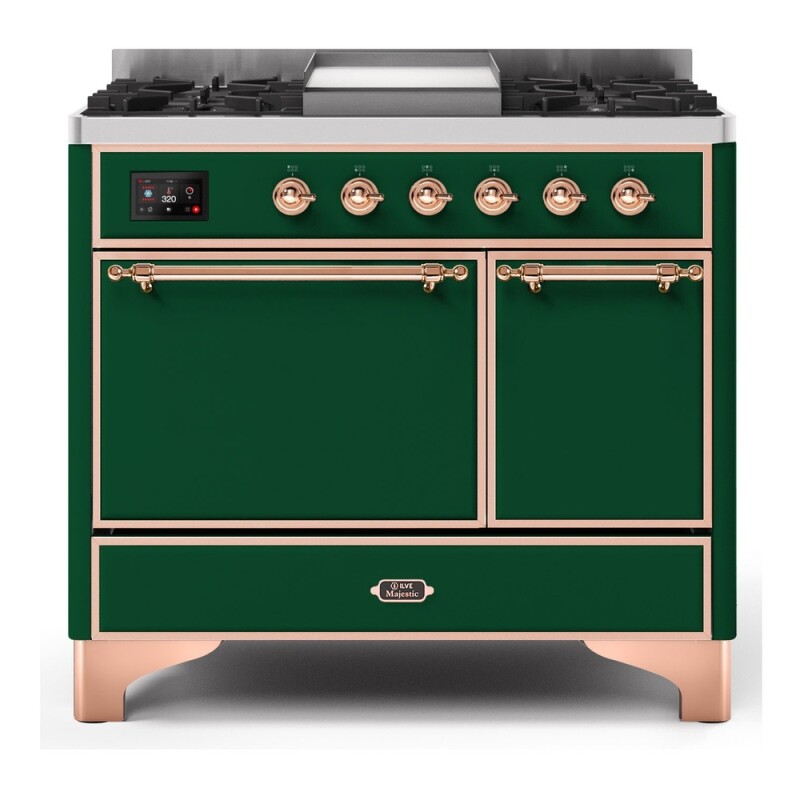 Majestic II Series 40" Dual Fuel Natural Gas Freestanding Range UMD10FDQNS3BKP