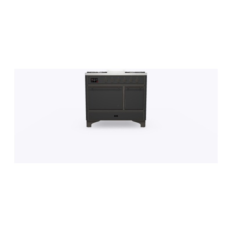 Majestic II Series 40 inch Freestanding Dual Fuel Range with Natural Gas, 6 Sealed Brass Burners, Double Ovens, 3.82 cu. ft. Total Oven Capacity, Griddle, Convection Oven, Continuous Grates,  UMD10FDQNS3MGB