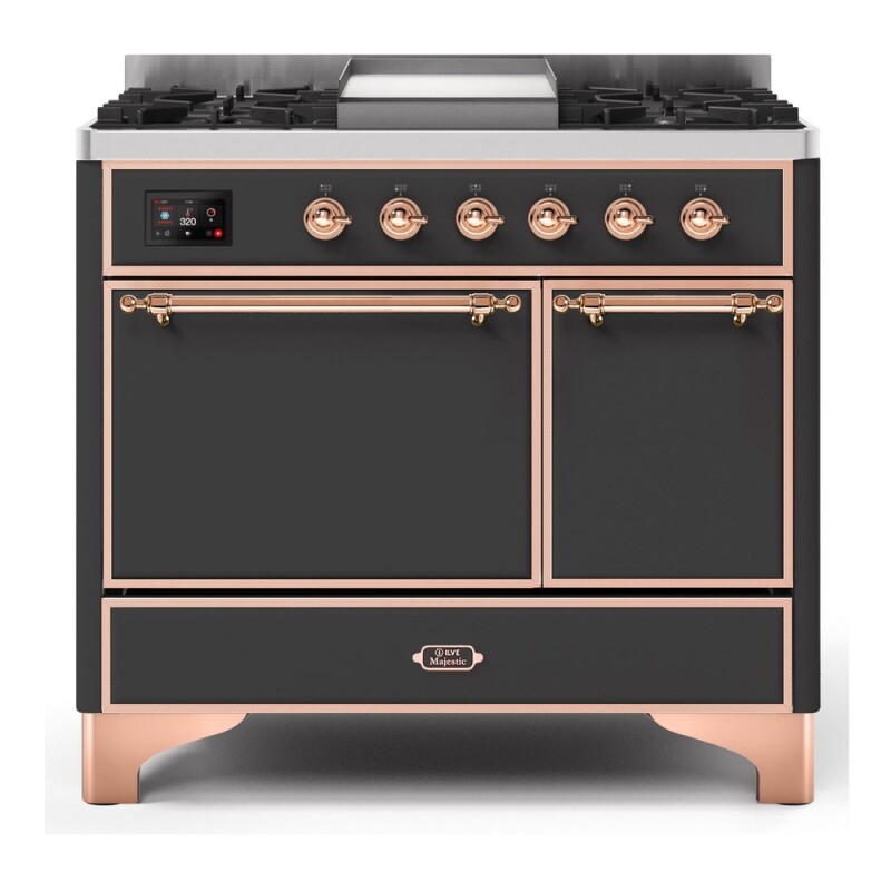 Majestic II Series 40" Dual Fuel Natural Gas Freestanding Range UMD10FDQNS3BKP